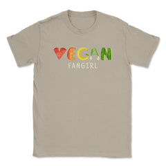 Vegan Fangirl Vegetable Lettering Cool Design print Unisex T-Shirt - Cream