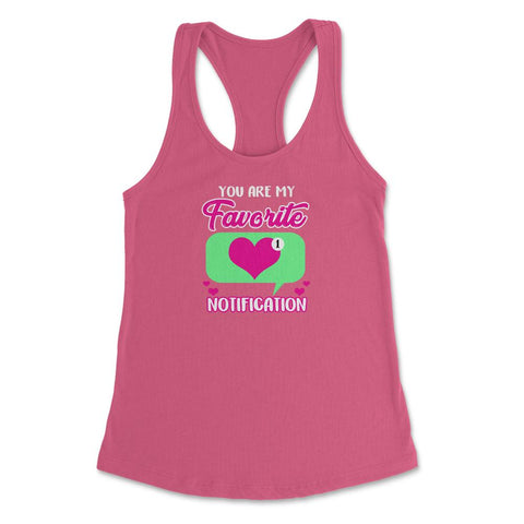 Valentine's Day You are My Favorite Notification Social Icon print - Hot Pink