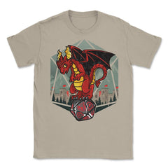 Dragon Sitting On A Dice Mythical Creature For Fantasy Fans design - Cream