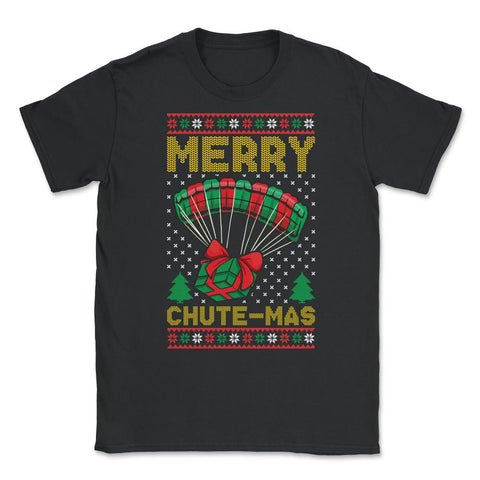 Ugly Christmas design Style Merry Chute-Mas Funny Pun product Unisex - Black