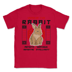 Chinese Year of Rabbit 2023 Chinese Aesthetic graphic Unisex T-Shirt - Red