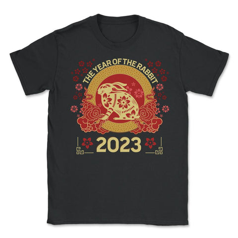 Chinese New Year The Year of the Rabbit 2023 Chinese design - Unisex T-Shirt - Black