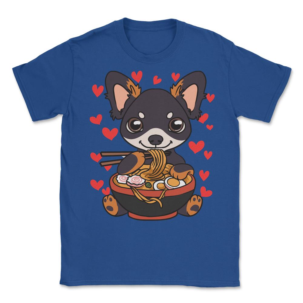Chihuahua eating Ramen Cute Puppy Eating Noodles Gift product Unisex - Royal Blue