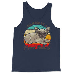 French Bulldog Adopted by a French Bulldog Frenchie product - Tank Top - Navy