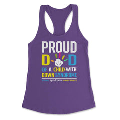 Proud Dad of a Child with Down Syndrome Awareness design Women's - Purple