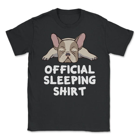 Funny Frenchie Dog Lover French Bulldog Official Sleeping graphic - Black