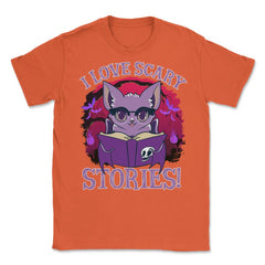Cute Bat Kawaii Style Reading Horror Stories design Unisex T-Shirt