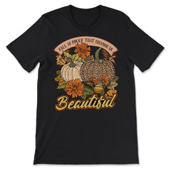 Fall Is Proof That Change Is Beautiful Leopard Pumpkin design - Premium Unisex T-Shirt - Black