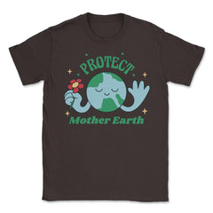 Protect Mother Earth Environmental Awareness Earth Day graphic Unisex - Brown