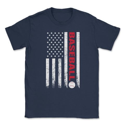 Baseball Distressed American Flag USA Coach-Athlete Sport graphic - Navy