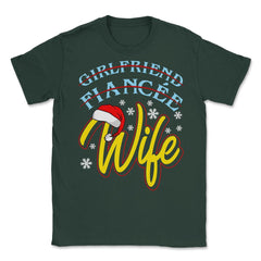 Girlfriend Fiancée Wife Christmas Couples Matching His & Her design - Forest Green