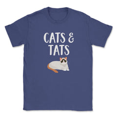 Funny Cats And Tats Tattooed Cat Lover Pet Owner Humor product Unisex - Purple