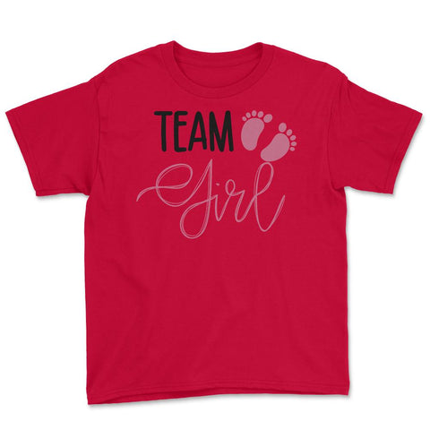 Funny Team Girl Baby Shower Gender Reveal Announcement product Youth - Red