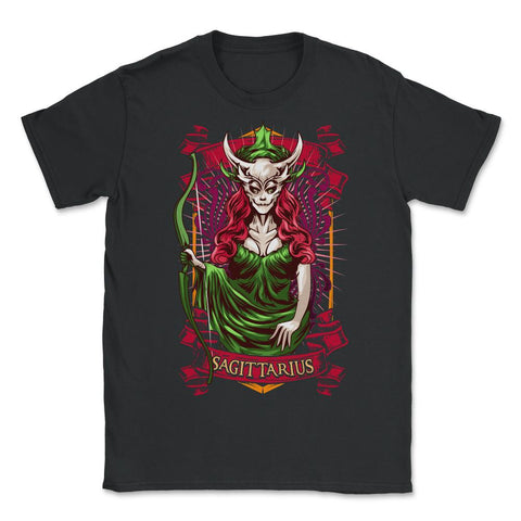 Halloween Sagittarius Devil's Archer Zodiac Print product - Unisex T-Shirt - Black