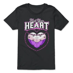 Asexual Trust Your Heart Asexual Pride product - Premium Youth Tee - Black