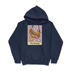 The Hot Dog Foodie Tarot Card Hot Dogs Lover Fortune Teller graphic - Hoodie - Navy