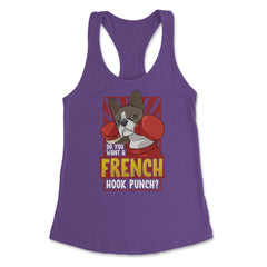 French Bulldog Boxing Do You Want a French Hook Punch? print Women's - Purple