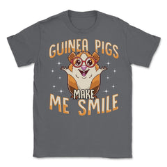 Guinea Pigs Make Me Smile Funny and Cute Cavy Lovers Gift  graphic - Smoke Grey
