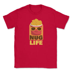 Nug Life Kawaii Chicken Nuggets Bucket Character Hilarious print - Red