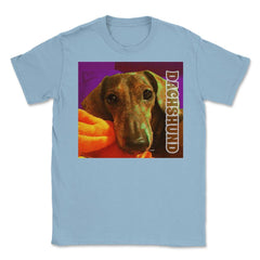 Dachshund dog print Weiner Dog product Gifts Tees Unisex T-Shirt - Light Blue