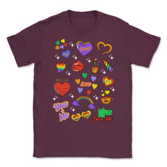 Gay Pride LGBTQ+ Collection Fun Gift design Unisex T-Shirt - Maroon