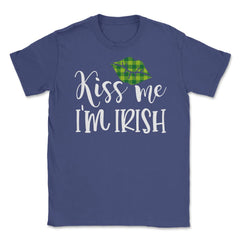 Kiss Me I’m Irish Green Lips Saint Patrick’s Day Women graphic Unisex - Purple