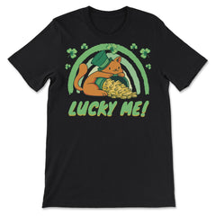 Cat Leprechaun Saint Patrick's Day Celebration product - Premium Unisex T-Shirt - Black