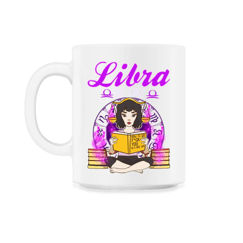Libra Zodiac Sign Anime Style Girl Reading a Book product 11oz Mug