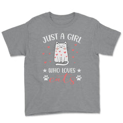 Funny Cute Cat Wearing Eyeglasses Just A Girl Who Loves Cats product - Grey Heather