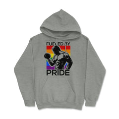 Fueled by Pride Gay Pride Iron Guy2 Gift product Hoodie - Grey Heather