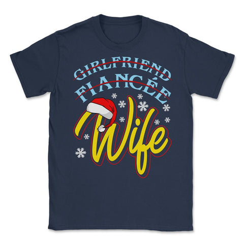 Girlfriend Fiancée Wife Christmas Couples Matching His & Her design - Navy