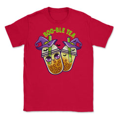 Halloween Bubble Tea Cute Kawaii Design graphic Unisex T-Shirt - Red