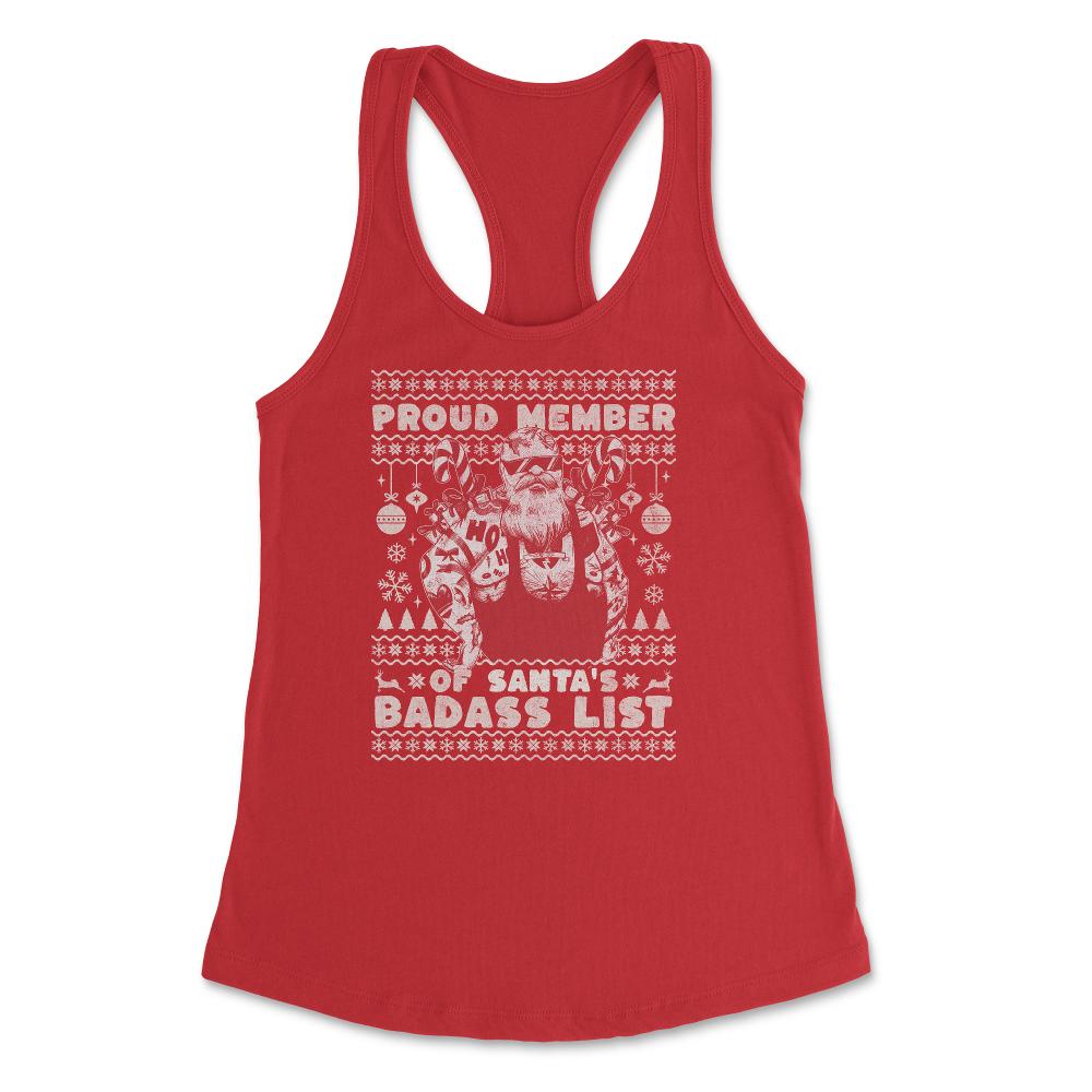 Ugly Christmas product Style Proud Member Santa Badass List print - Red