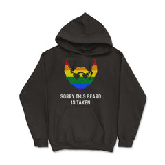 Sorry This Beard is Taken Gay Rainbow Flag Funny Gay Pride graphic - Black