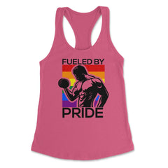 Fueled by Pride Gay Pride Iron Guy2 Gift product Women's Racerback - Hot Pink