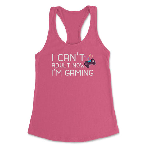 Funny Gamer Humor Can't Adult Now I'm Gaming Controller design - Hot Pink