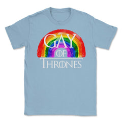 Gay of Thrones graphic Gay Rainbow Gift product print Unisex T-Shirt - Light Blue