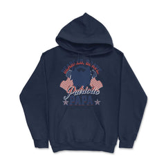 Bearded, Brave, Patriotic Papa 4th of July Independence Day design - Hoodie - Navy