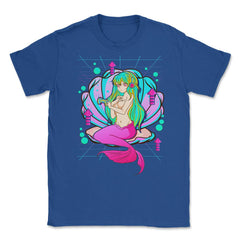 Anime Mermaid Gamer Pastel Theme Vaporwave Style Gift graphic Unisex - Royal Blue