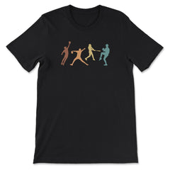 Baseball Vintage Retro Batter Pitcher Catcher Sporty Funny design - Premium Unisex T-Shirt - Black