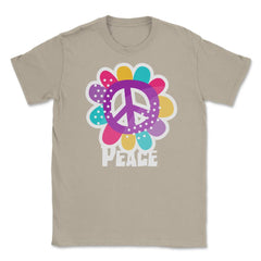 Peace Sign Flower Colorful Peace Day Design design Unisex T-Shirt - Cream