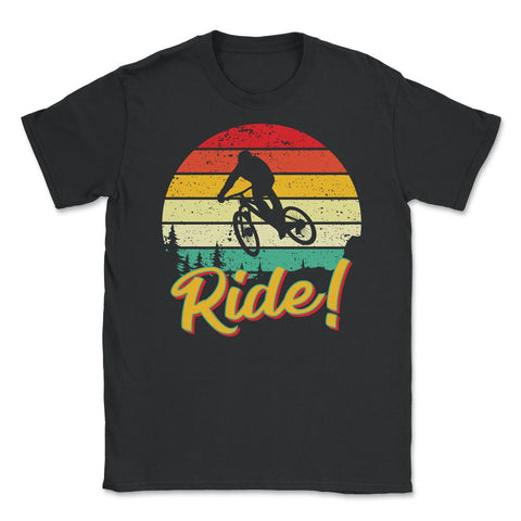 Mountain Bike Retro Vintage Grunge Cycling Biker Gift product Unisex - Black