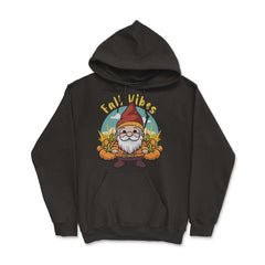 Fall Vibes Cute Gnome with Pumpkins Autumn Graphic product - Hoodie - Black