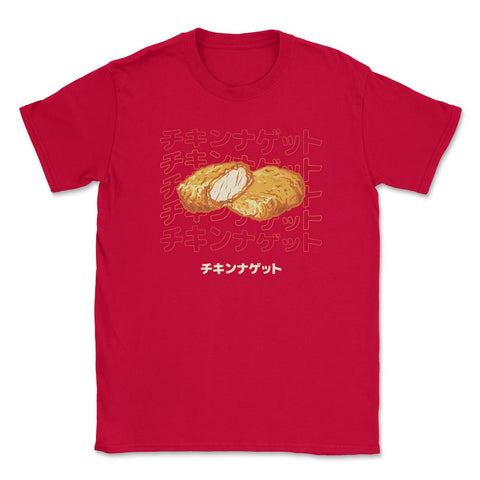 Chicken Nuggets Japanese Aesthetic Minimalist Design print Unisex - Red
