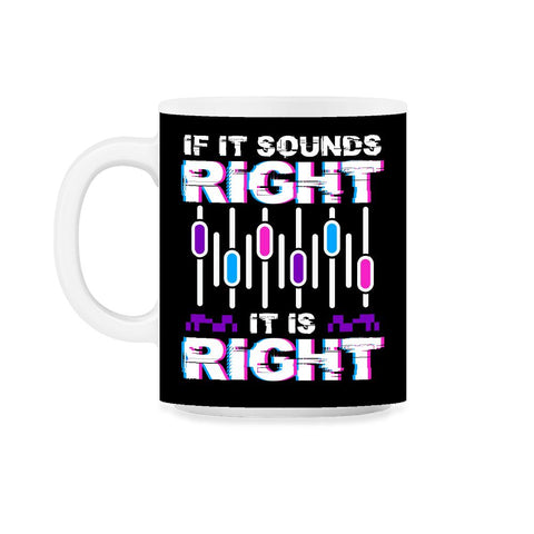 Faders Glitched Style For Music Producer print 11oz Mug