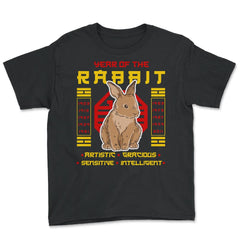 Chinese Year of Rabbit 2023 Chinese Aesthetic print - Youth Tee - Black
