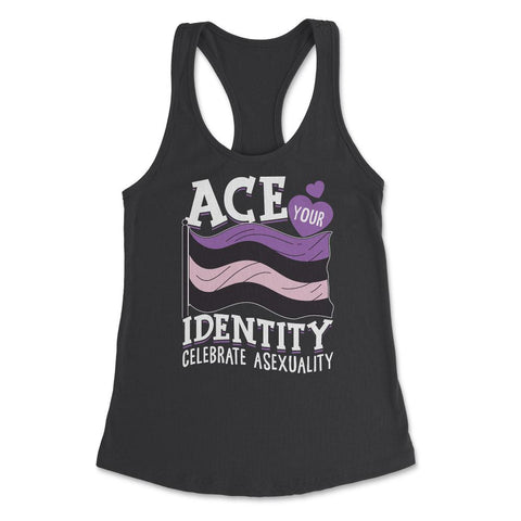 Asexual Ace Your Identity Celebrate Asexuality print Women's - Black