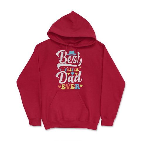 Best Foster Dad Ever for Foster Dads for Men design Hoodie - Red
