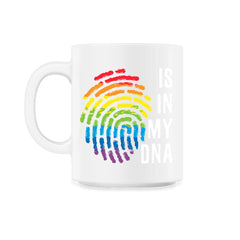 Is In My DNA Rainbow Flag Gay Pride Fingerprint Design design 11oz Mug