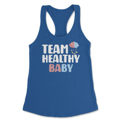 Funny Team Healthy Baby Boy Girl Gender Reveal Announcement design - Royal